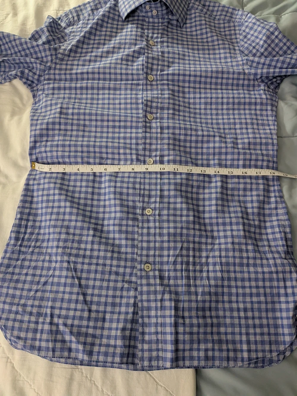 Tom Ford Blue and White Checked Dress Shirt - Picture 13 of 14